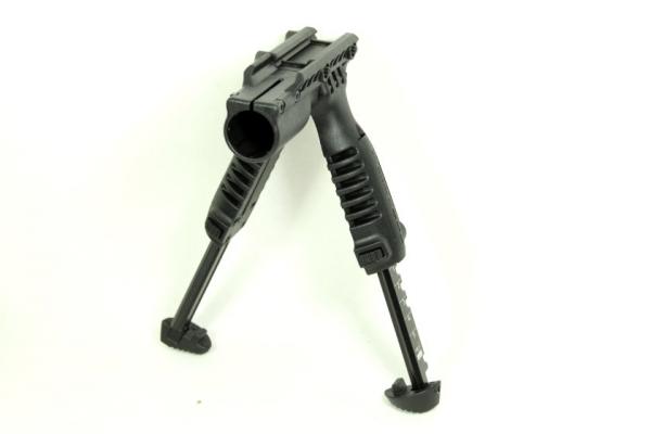 T Wii Foregrip Flashlight Holder and Bipod BK